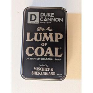 DUKE CANNON Lump of Coal Soap Tin – Activated Charcoal, 10 oz, New in‎ Box